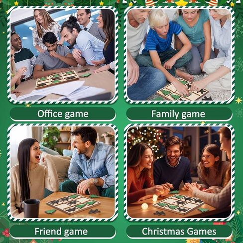Bigfoot Wooden Tic Tac Toe Games Wooden Bigfoot Sasquatch Gifts 10 Big Foot and Pine Tree Pieces Table Board Games for Family Night Holiday Christmas Decorations in Saudi Arabia