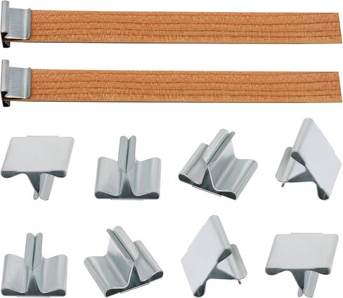 Waziaqoc 50 Set Wood Candle Wicks - 5.1 x 0.5 Inch Wooden Wick with Metal Base, Smokeless Flame Long Burning for DIY Craft. in Saudi Arabia