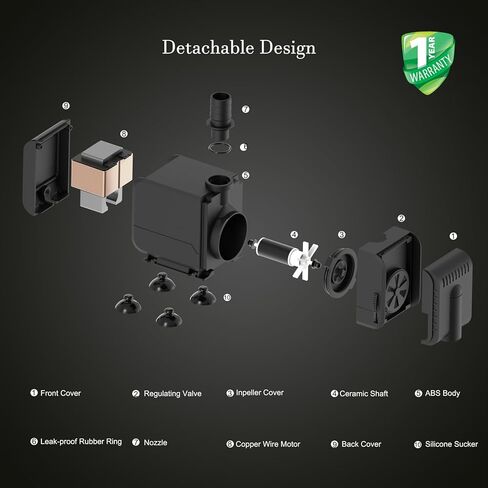 Carefree Fish 213/400/800GPH 9/22/45W Fountain Submersible Pump Adjustable Quiet Aquarium Change Water Pump Tank for Hydroponics Koi Pond Statuary Outdoor Waterfall in Saudi Arabia