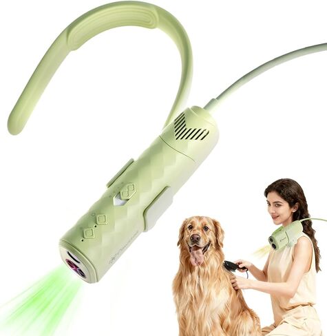 Dog Dryer for Pet Grooming,Pet Neck-Hanging Hair Dryer,Alternating Hot and Cold Airflow.Handheld & Hands-Free.Low-Noise, Ultra-Lightweight.High Wind Speeds.Adjustable Heat & Speed Pink in Saudi Arabia