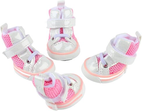 Dog Booties, Non Slip Breathable Mesh Dog Shoes Summer Outdoor Protectors for Outdoor Walking Hiking Camping,Summer Hot Pavement, Water-Resistant in Rainy Weather in Saudi Arabia