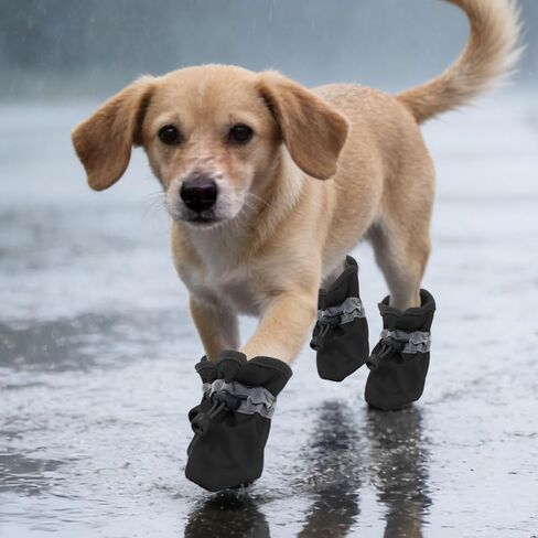 Small Dog Shoes, Breathable Pet Booties for Various Types of Puppies, Non-Slip Puppy Paw Protectors, 4-Pack Foot Covers(Blue M) in Saudi Arabia