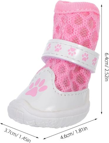 أحذية للكلاب والجوارب غير قابلة للانزلاق شبكة قابلة للتنفس مقاس صغير حماة مخالب الورد للأنشطة الخارجية للرصيف الساخن الجراء in Kuwait