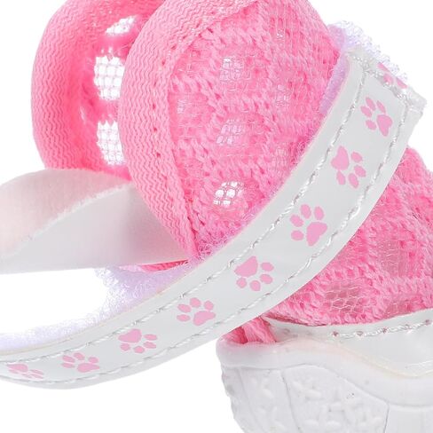 أحذية للكلاب والجوارب غير قابلة للانزلاق شبكة قابلة للتنفس مقاس صغير حماة مخالب الورد للأنشطة الخارجية للرصيف الساخن الجراء in Kuwait