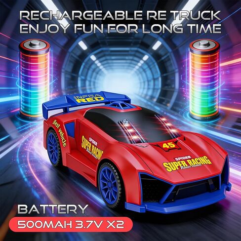 Remote Control Car with Shooting Game, 3 IN 1 Parent-Child Drift RC Car 2.4GHz Stunt Toys with Infrared Gun, Christmas Birthday Gifts for 3 4 5 6 7 8 9 10 Year Old Kids Boys Girls Age 4-7 8-12 (Red) in Saudi Arabia