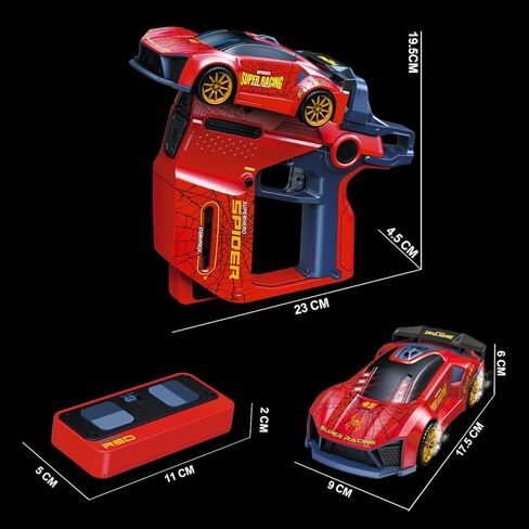 Remote Control Car with Shooting Game, 3 IN 1 Parent-Child Drift RC Car 2.4GHz Stunt Toys with Infrared Gun, Christmas Birthday Gifts for 3 4 5 6 7 8 9 10 Year Old Kids Boys Girls Age 4-7 8-12 (Red) in Saudi Arabia