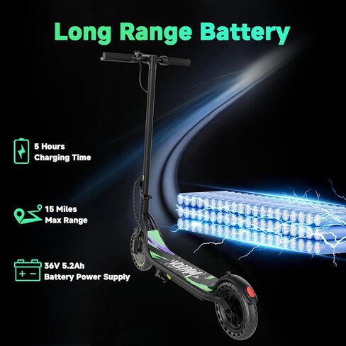 VOLPAM Electric Scooter Adult, 19 MPH & 15 Miles Range, 350W Motor, 8.5" Solid Tires, Lightwight Foldable E Scooter for Adults & Teens, with App Control, Curise Control, Dual Braking in Kuwait
