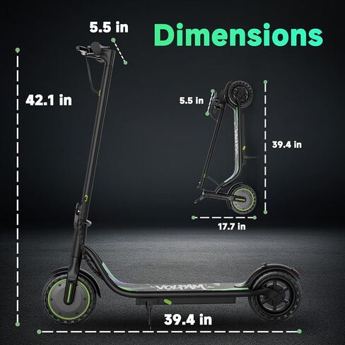 VOLPAM Electric Scooter Adult, 19 MPH & 15 Miles Range, 350W Motor, 8.5" Solid Tires, Lightwight Foldable E Scooter for Adults & Teens, with App Control, Curise Control, Dual Braking in Kuwait