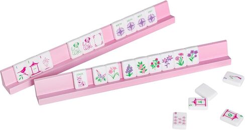 Mini Mahjong Tiles Set, American Mahjong Game Set with 160 0.96in Acrylic Tiles, 4 Racks and a Carrying Bag, Mahjong Accessories in Saudi Arabia