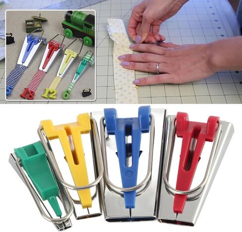 4PCS Bias Tape Maker 6mm 12mm 18mm 25mm Fabric Sewing Quilting Bias Binding Maker, Bias Tape Maker Bias Tape Maker Set Quilt Binding Tool Binding Tool in Saudi Arabia