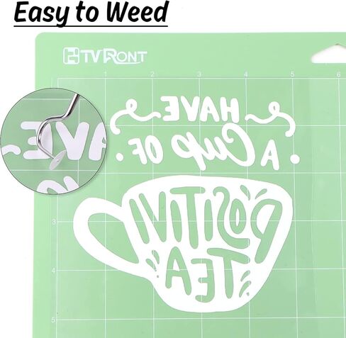 HTV Vinyl Rolls Heat Transfer Vinyl - 12" x 5ft White HTV Vinyl for Shirts, Iron on Vinyl for All Cutter Machine - Easy to Cut & Weed for Heat Vinyl Design (White) in Saudi Arabia
