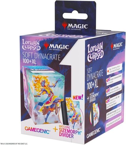 Gamegenic Magic: The Gathering Lorwyn Eclipsed SOFT DYNACRATE 100+ XL - Ashling، Rekindled/Ashling، تصميم Rimebound، مقسم Sizemorph مرن لأكثر من 80-100 بطاقة مزدوجة الأكمام، آلية القفل الذاتي in Kuwait