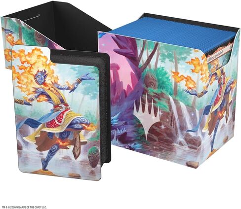 Gamegenic Magic: The Gathering Lorwyn Eclipsed SOFT DYNACRATE 100+ XL - Ashling، Rekindled/Ashling، تصميم Rimebound، مقسم Sizemorph مرن لأكثر من 80-100 بطاقة مزدوجة الأكمام، آلية القفل الذاتي in Kuwait