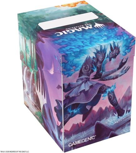 Gamegenic Magic: The Gathering Lorwyn Eclipsed SOFT DYNACRATE 100+ XL - Ashling، Rekindled/Ashling، تصميم Rimebound، مقسم Sizemorph مرن لأكثر من 80-100 بطاقة مزدوجة الأكمام، آلية القفل الذاتي in Kuwait