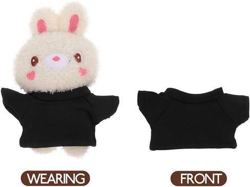 6pcs DIY Bear T-Shirts, Stuffed Bear Clothes T-Shirt, Tiny Blank Stuffed Animal Basic Clothes for Dolls Outfits Favors in Saudi Arabia