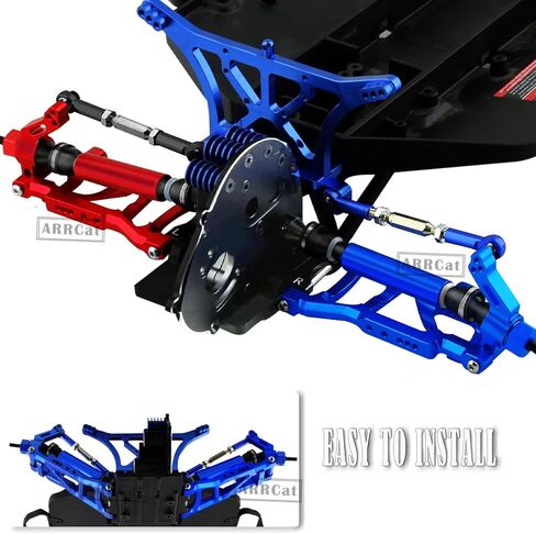 2 قطعة ترقيات جزء عمود محرك أمامي CVD لـ 1/10 Slash 4x4 VXL Platinum Ultimate، Rustler VXL 4X4 Stampede VXL 4X4 Hoss VXL، أجزاء ARRCat RC Hop-Ups مع مفتاح ربط، أحمر (مزيد من الطاقة) in Saudi Arabia