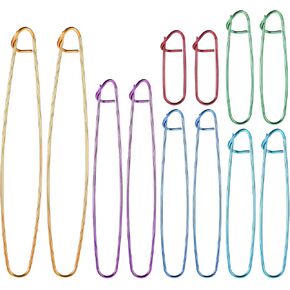 12 Pcs Stitch Holders for Knitting, Yarn Knitting Stitch Holders ractical Knitting Tools and Accessories for Sewing Crocheting DIY Sweaters Gloves Socks Blankets Craft Projects (6 Size) in Saudi Arabia