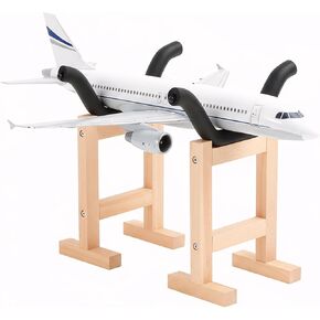 حامل طائرة Blulu RC مصنوع من الخشب قابل للتعديل 2 حامل طائرة RC لنماذج الطائرات لعرض صيانة الطائرات وإصلاحها وإكسسوارات طاولة العمل in Kuwait