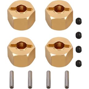 ل INJORA 4 قطعة محور سداسي نحاسي أثقل للعجلة 8/9/10 مللي متر لـ 1/10 لـ RC للزاحف لمحوري لـ SCX10 90046 (نحاس 10 مللي متر) in Kuwait