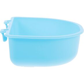 Hanging Plastic Pet Bowl for Cats and Small Dogs, Wall-Mounted Food and Water Dish, Blue Sturdy Feeder Suitable for Crates and Travel Use in Kuwait