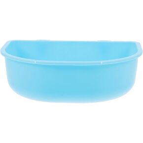 VALICLUD Hanging Plastic Pet Food Bowl with Water Container, Portable Cat and Dog Feeding Dish, Blue Hanging Crate Bowl for Puppy and Adult Pets in Kuwait
