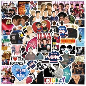 60pcs TV Series Heated Rivalry Stickers for Waterproof Decal for Water Bottle,Adult Teen Travel Case, Laptop, Guitar, Skateboard, Phone, Computer, Bike, Notebook, Helmet (Heart R) in Kuwait