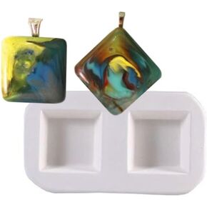 O.D.5.25"x 3 D.1"Two Cast-A-Cab Squares Frit Casting Mold Glass Fusing.Finished 2"x 2 in Kuwait