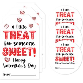 40 قطعة من ملصقات بطاقات هدايا عيد الحب السعيد - 20 ملصقًا مستطيلًا و20 ملصقًا دائريًا، ملصقات على شكل قلب وردي، بطاقات أسماء ذاتية اللصق لديكورات حفلات عيد الحب، لوازم تغليف الهدايا - A01 in Kuwait