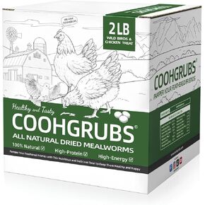 ديدان الوجبات المجففة الطبيعية 100%، وديدان الوجبات غير المعدلة وراثيًا للدجاج والبط والطيور البرية، وأطعمة الدجاج عالية البروتين وأغذية الطيور، صندوق سعة 10 أرطال in Kuwait