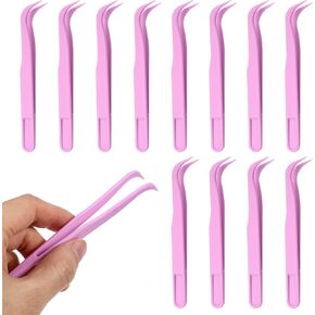 Ymapinc 12 Pcs Plastic Tweezers for Crafting, Bead Craft Tweezers, Plastic Tongs, Art Tweezer for Jewelry Making,Crafts & Baking in Kuwait