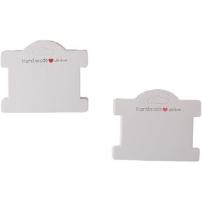 50 Pcs Bracelet Display Cards Jewelry Display Cards 3.8x3.2 Inch for Bracelets Necklaces Hair Bands Earrings with Handmade with Love Design in Saudi Arabia