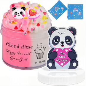 Scented Slime Kit with 7 Pack Butter Slimes,Dual Colored Pink Slime Watermelon Charms,Super Soft and Non-Sticky, Stress Relief Toy Party Favors Birthday Gifts for Girls,Ages 4-12 - Party Favors. in Saudi Arabia