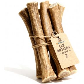 K9warehouse قرون الأيائل المختلطة للكلاب الكبيرة - 7 عبوات، 1.5 رطل - مضغ قرن الوعل الغزلان الطبيعي طويل الأمد في الولايات المتحدة الأمريكية - قرون الكلاب الآمنة والمتينة للمضغ العدواني - قرن الوعل الأيائل للكلاب المتوسطة والكبيرة in Kuwait