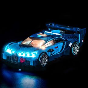 مصباح LED BrickBling متوافق مع آلة الزمن Lego Speed ​​Champions من العودة إلى المستقبل 77256 - لا يأتي مع السيارة (77256) in Saudi Arabia
