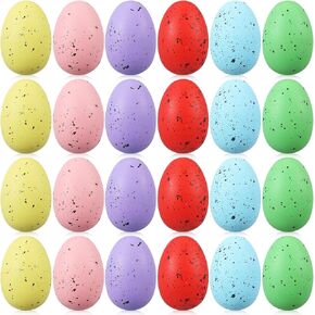 Syhood 36 Pcs Easter Speckled Eggs Small Plastic Speckled Eggs Mini Decorative for DIY Crafts Easter Basket Stuffer Party and Spring Home Decoration(Pastel) in Saudi Arabia