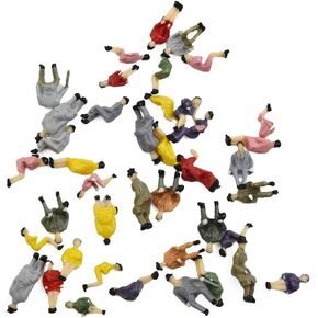 90Pcs HO Scale Model People Figures, 1:87 Scale Plastic Sitting Passengers with Assorted Colors for Sand Table Scene Decoration, Random Poses in Kuwait