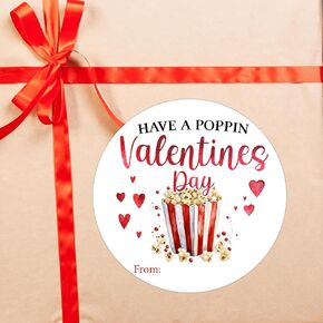 ملصقات هدايا عيد الحب من Have A Poppin، 20 قطعة من بطاقات اسم عيد الحب للهدايا، ملصقات ملصقات هدايا عيد الحب مقاس 4.2 × 3.3 بوصة، علامات عيد الحب لحقائب تغليف الهدايا في الفصول المدرسية-B23 in Kuwait