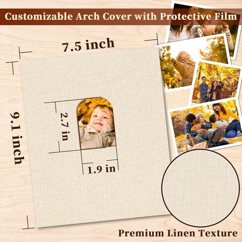 8.5X11 Inch 3 Ring DIY Scrapbook Photo Album, Linen Cover Scrapbooks Photobook with 20 Sheets Plastic Sleeves 40 Pages Blank White Inner Pages for Wedding Birthday Baby Travel Pink in Saudi Arabia