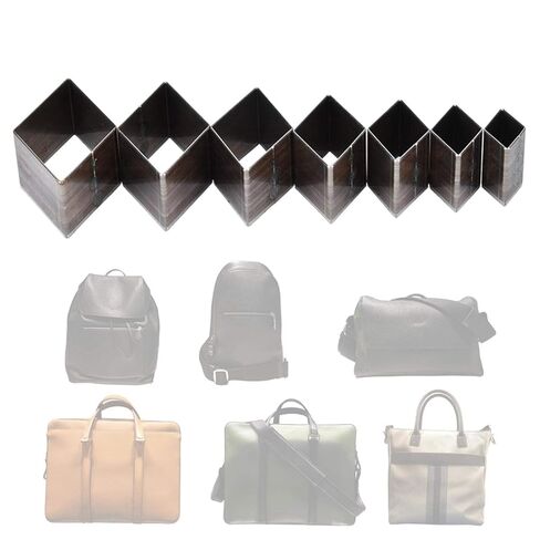 7Pcs Leather Hole Punch Tool, 20-50mm Diamond Shape Leather Knife Die, One Hole Hollow Design Punch Cutter Set for Handmade DIY Craft Wallet Making in Kuwait