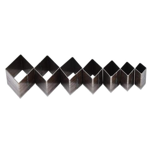7Pcs Leather Hole Punch Tool, 20-50mm Diamond Shape Leather Knife Die, One Hole Hollow Design Punch Cutter Set for Handmade DIY Craft Wallet Making in Kuwait
