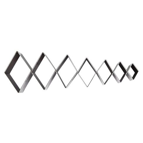 7Pcs Leather Hole Punch Tool, 20-50mm Diamond Shape Leather Knife Die, One Hole Hollow Design Punch Cutter Set for Handmade DIY Craft Wallet Making in Kuwait