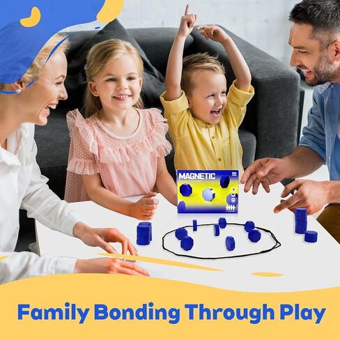 Magnetic Game with String & Stones, 24 Piece Magnetic Chess Game for Kids & Adults, Puzzle Strategy Board Games for Family Night, Travel, Party & Camping﻿ in Saudi Arabia