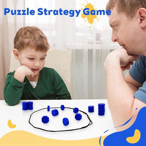 Magnetic Game with String & Stones, 24 Piece Magnetic Chess Game for Kids & Adults, Puzzle Strategy Board Games for Family Night, Travel, Party & Camping﻿ in Saudi Arabia