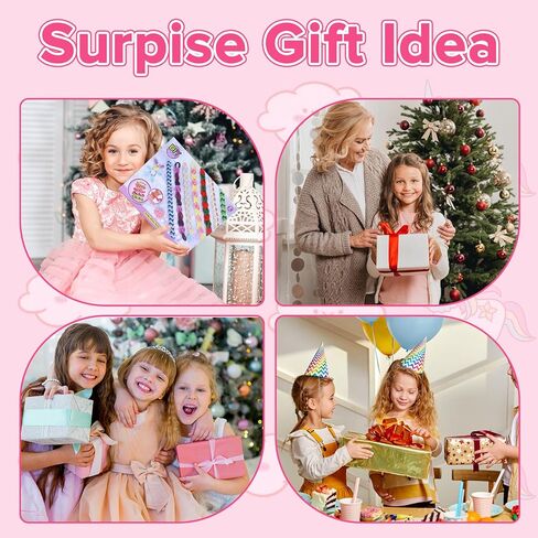 Lufstd Bracelet Making Kit for Girls Age 8-12, Arts and Crafts for Kids Weaving Rainbow Bands kit, 1200+ Colorful Hair Ties DIY Toys for Friendship Birthday Gifts for DIY Beginners in Saudi Arabia