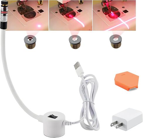 XQASIEO 3-in-1 USB Magnetic Positioning Quilting Light for Sewing Machine Laser Seam Guide, Adjustable Red Point Straight Cross Precision Stitch Line Light Tool in Saudi Arabia