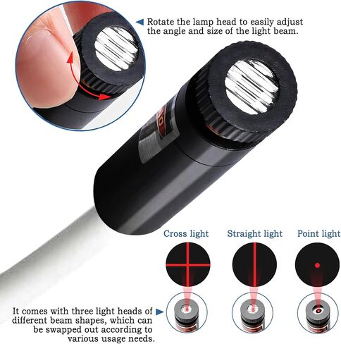 XQASIEO 3-in-1 USB Magnetic Positioning Quilting Light for Sewing Machine Laser Seam Guide, Adjustable Red Point Straight Cross Precision Stitch Line Light Tool in Saudi Arabia
