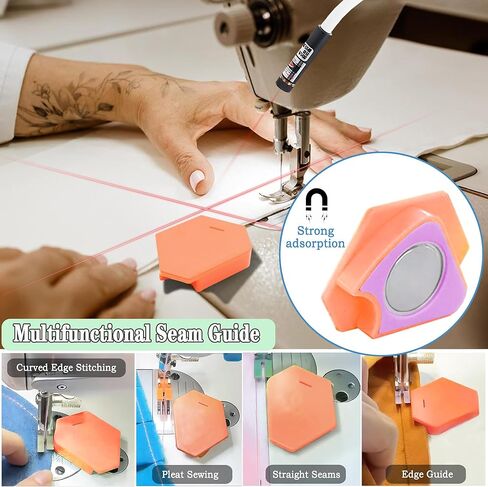 XQASIEO 3-in-1 USB Magnetic Positioning Quilting Light for Sewing Machine Laser Seam Guide, Adjustable Red Point Straight Cross Precision Stitch Line Light Tool in Saudi Arabia