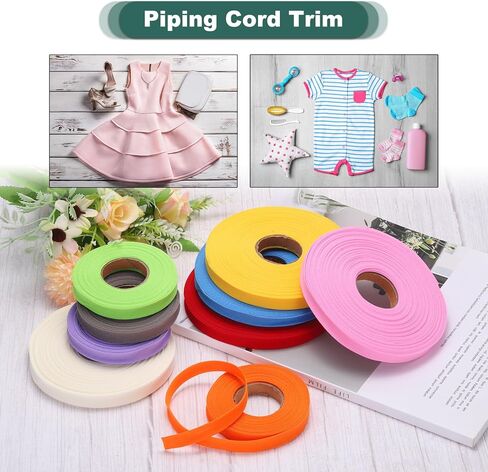 Generic 3/4 Inch Single Fold Bias Tape Polyester Continuous Bulk Bias Tape for Sewing, Seaming Quilting Hemming Binding Crafts (White 25 Yards) in Saudi Arabia