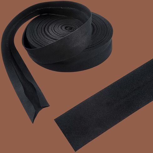 21.87 Yards 0.98 Inch Black Bias Binding Tape Webbing Fabric Ribbon Double Fold Polycotton Versatile Hemming Quilting Tapes for Sewing Making Clothes Quilt Seaming Piping DIY Craft Supply in Saudi Arabia