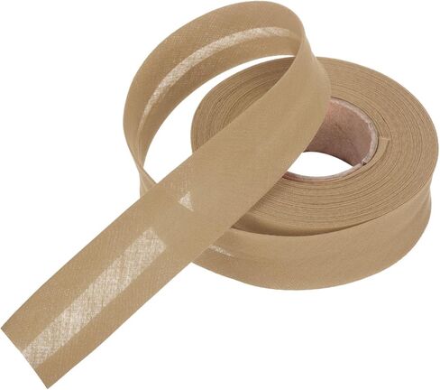 Generic 1 Inch Single Fold Bias Tape Polyester Continuous Bulk Bias Tape for Sewing,Seaming Quilting Hemming Binding Crafts (Khaki 10 Yards) in Saudi Arabia